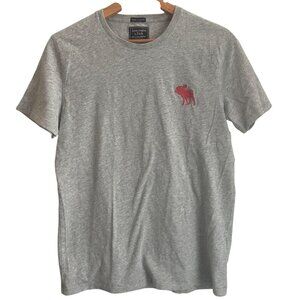 Abercrombie Fitch Men Minimalist Casual Tee Shirt Size S Normcore Y2K Logo Basic
